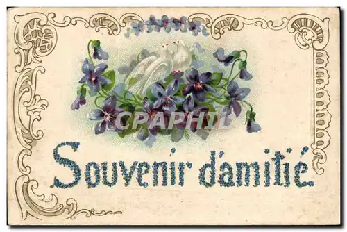 Cartes postales Fantaisie Souvenir d&#39amitie (colombes)