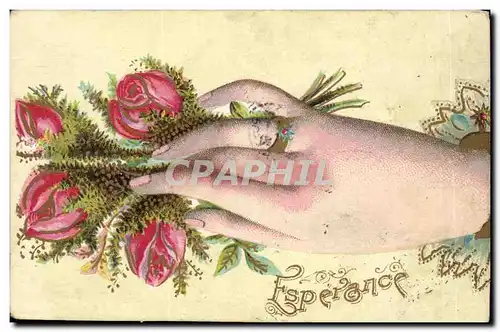 Cartes postales Fantaisie Fleurs Esperance