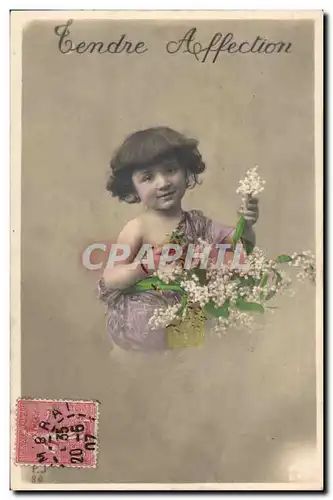 Cartes postales Fantaisie Enfant Bebe TEndre affection