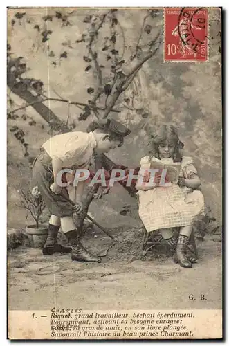 Fantaisie -Enfants - children - Charles Grand travailleur bechait eperdument - -Marthe Varlet - Cartes postales