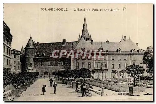 Isere - Grenoble - L&#39Hotel de Ville et son Jardin - Ansichtskarte AK