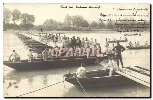 Ansichtskarte AK CArte photo Genie pont par bateaux successifs TOP Legion etrangere TOP