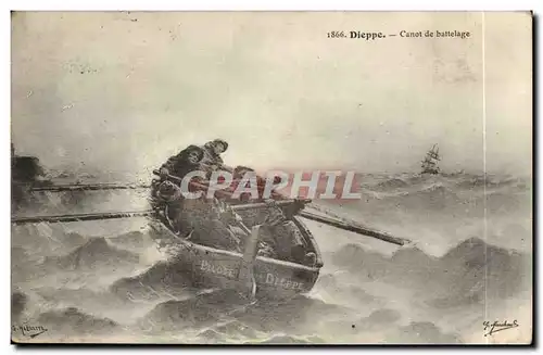 Dieppe Cartes postales Canot de battelage