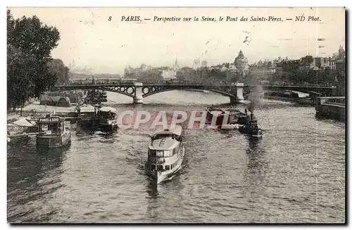 Paris Ansichtskarte AK Perspective sur la Seine le pont des Saints Peres