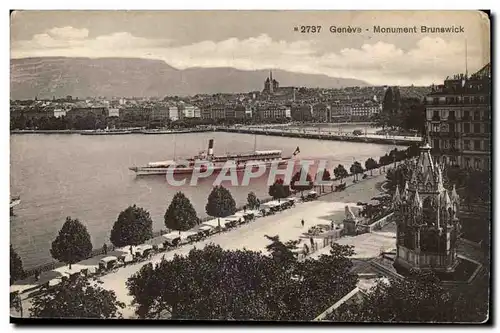 Cartes postales Suisse Geneve Monument Brunswick