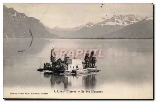 Ansichtskarte AK Suisse Clarens Ile des Mouettes