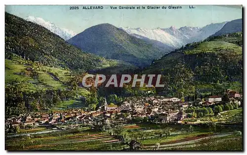 Ansichtskarte AK Suisse Allevard Vue generale et le glacier du Gleyzin