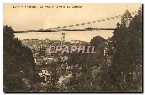 Ansichtskarte AK Suisse Fribourg Le pont de la vallee du Gotteron