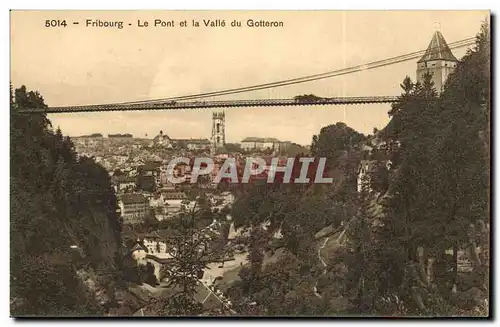 Cartes postales Suisse Fribourg Le pont de la vallee du Gotteron