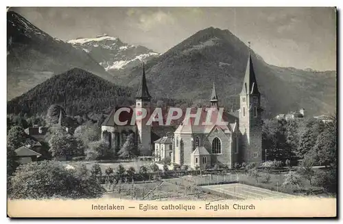 Ansichtskarte AK Suisse Interlaken Eglise catholique