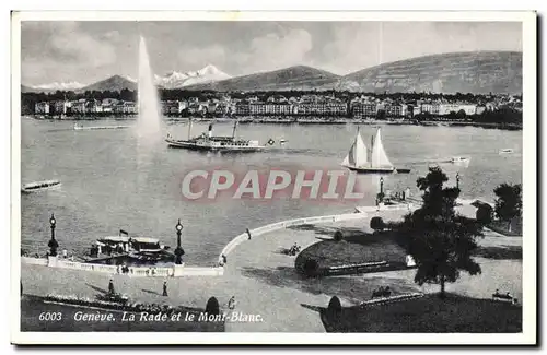 Cartes postales Suisse Geneve La rade et le Mont Blanc