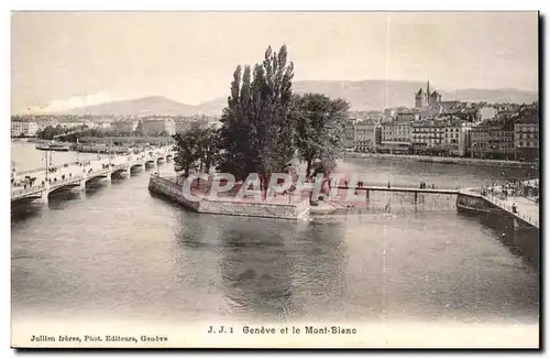 Cartes postales Suisse Geneve et le Mont Blanc