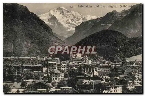 Cartes postales Suisse Interlaken und die Jungfrau