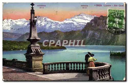 Cartes postales Suisse Luzern Am quai