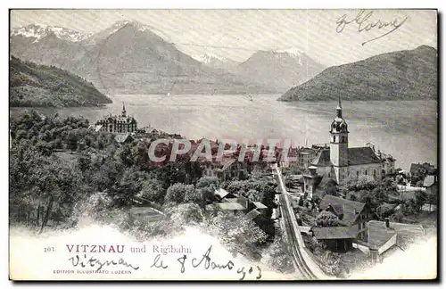 Cartes postales Suisse Vitznau und Rigibahn