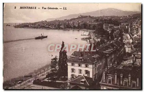 Cartes postales moderne Suisse Montreux Vue generale