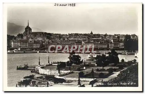 Suisse - Genevae - Vue sur la rade et Ville - Ansichtskarte AK