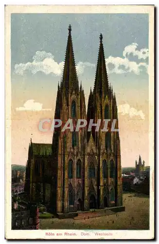 Allemagne - Germany - Kaln - Koeln - Cologne - Dom - Westseite - Cartes postales