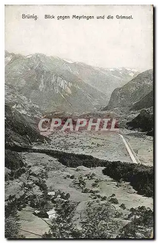 Suisse - Bern - Blick gegen Meyringen und die grimsel - Ansichtskarte AK