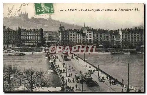 Lyon- Pont Lafayette et Coteau Fourviere - Ansichtskarte AK