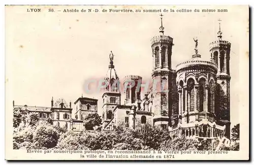 Lyon- Abside de Notre-Dame de Fourviere de la colline du meme nom - Ansichtskarte AK