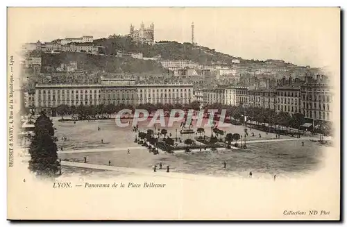 Lyon- Panorama de la Place Bellecour - Cartes postales