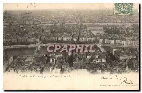 Lyon Cartes postales Planorama pris de Fourviere