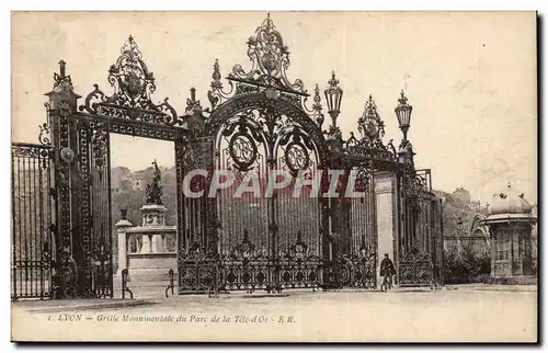 Lyon Ansichtskarte AK Grille monumentale du parc de la tete d or