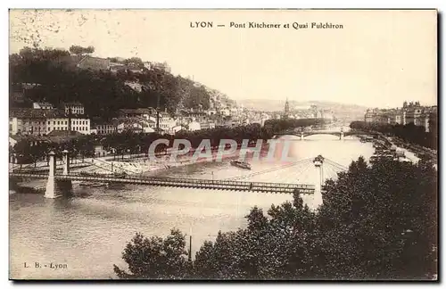 Lyon Cartes postales Pont Kitchener et quai Fulchiron