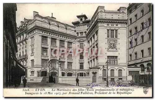 Lyon Ansichtskarte AK La Martiniere des filles (ecole professionnelle et menagere) Fallieres president