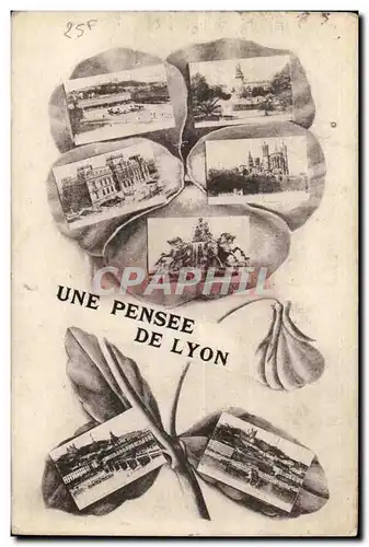 Lyon Cartes postales Une pensee Trefle