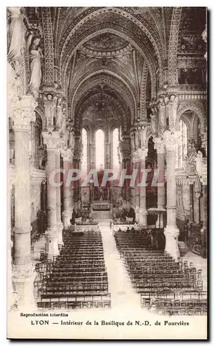 Lyon Cartes postales Interieur de la basilique de ND de Fourviere