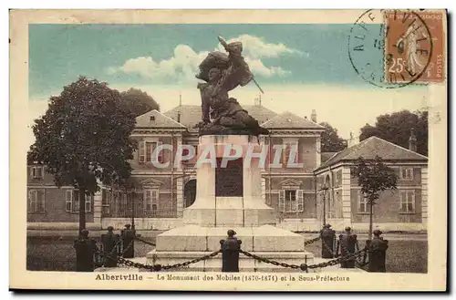 Albertville- Le Monument de Mobiles (!870-1874) et la Sous- Prefecture -Ansichtskarte AK