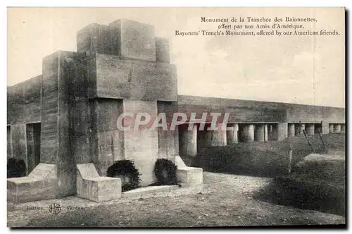 Verdun- Monument de la Tranchee des Baionnettes offert par nos Amis D'Amerique- Bayonets' Tren
