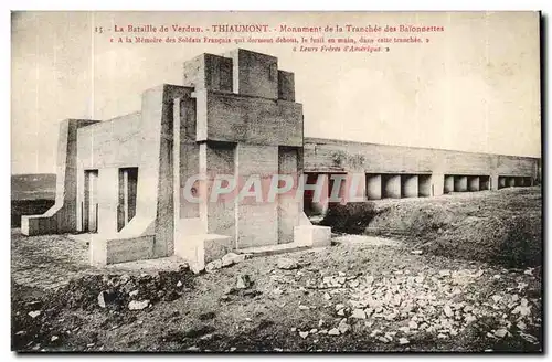 Verdun-La Bataille de Verdun -Thiaumont- Monument de la Tranchee des Baionnettes- Ansichtskarte AK
