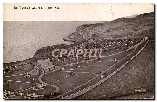 Llandudno North Wales-St Tudno&#39s Church -Ansichtskarte AK