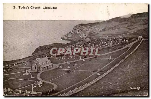 Llandudno North Wales-St Tudno&#39s Church -Cartes postales