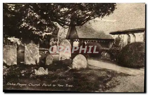 Buckinghamshire England-- Stoke Poges Church and Yew Tree -Cartes postales