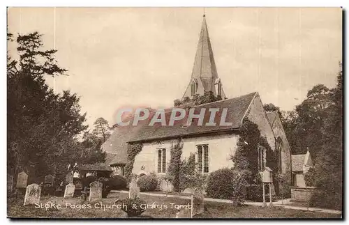 Buckinghamshire-England-Angleterre- Stoke Poges Church and Gray&#39s Tomb -Ansichtskarte AK