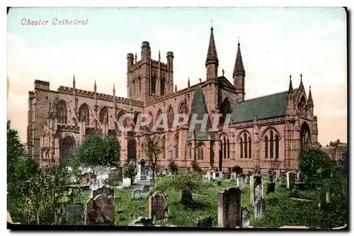 Cheshire-England-Angleterre- Chester Cathedral -Ansichtskarte AK