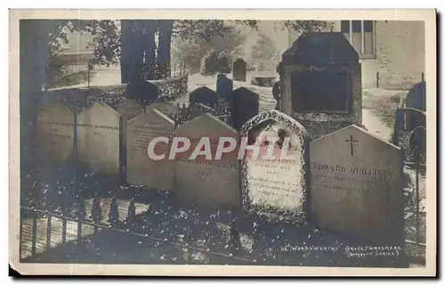 Cumbria-England-Angletarre-Grasmere-William Wordwoth&#39s Grave -Ansichtskarte AK