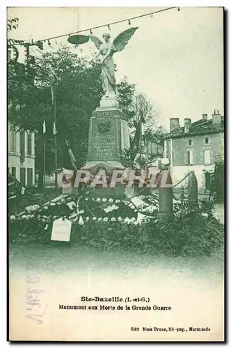 Sainte Bazeille Cartes postales Monument aux morts de la grande guerre