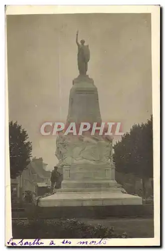 CARTE PHOTO Monument aux morts La Sarthe a ses morts