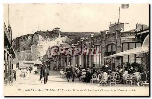 Saint Valery en Caux Ansichtskarte AK La terrasse du casino a l heure de la musique