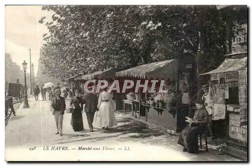 Le Havre Cartes postales Marche aux fleurs TOP