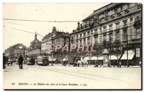 Rouen Cartes postales Le theatre des arts et le cours Boieldieu