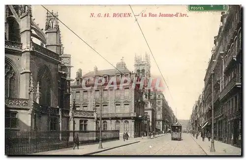 Rouen Cartes postales la rue Jeanne d arc