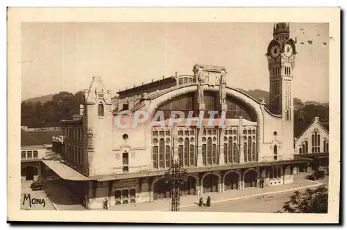 Ansichtskarte AK Rouen La gare de la rive droite Rue Vert