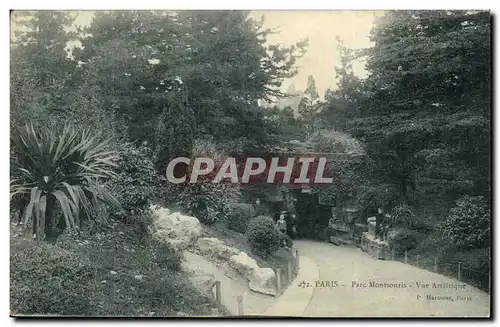 PAriS (14) Cartes postales parc Montsouris Vue artistique