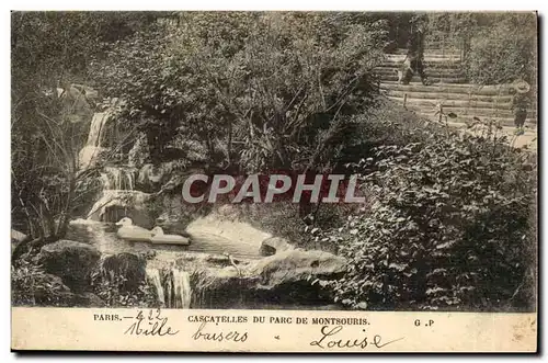 Paris (14)- Parc de Montsouris- Cascatelles Du Parc- Canard-Ansichtskarte AK